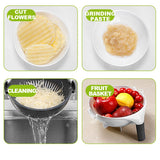 Magic Rotate The Vegetable Cutter With Drain Basket Multi-functional Kitchen Veggie Fruit Shredder Grater Slicer