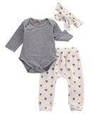 Pudcoco Girl Set 0-18M 3pcs Newborn Infant Baby Girls Clothes T-shirt Tops+Pants Leggings Outfit Set US